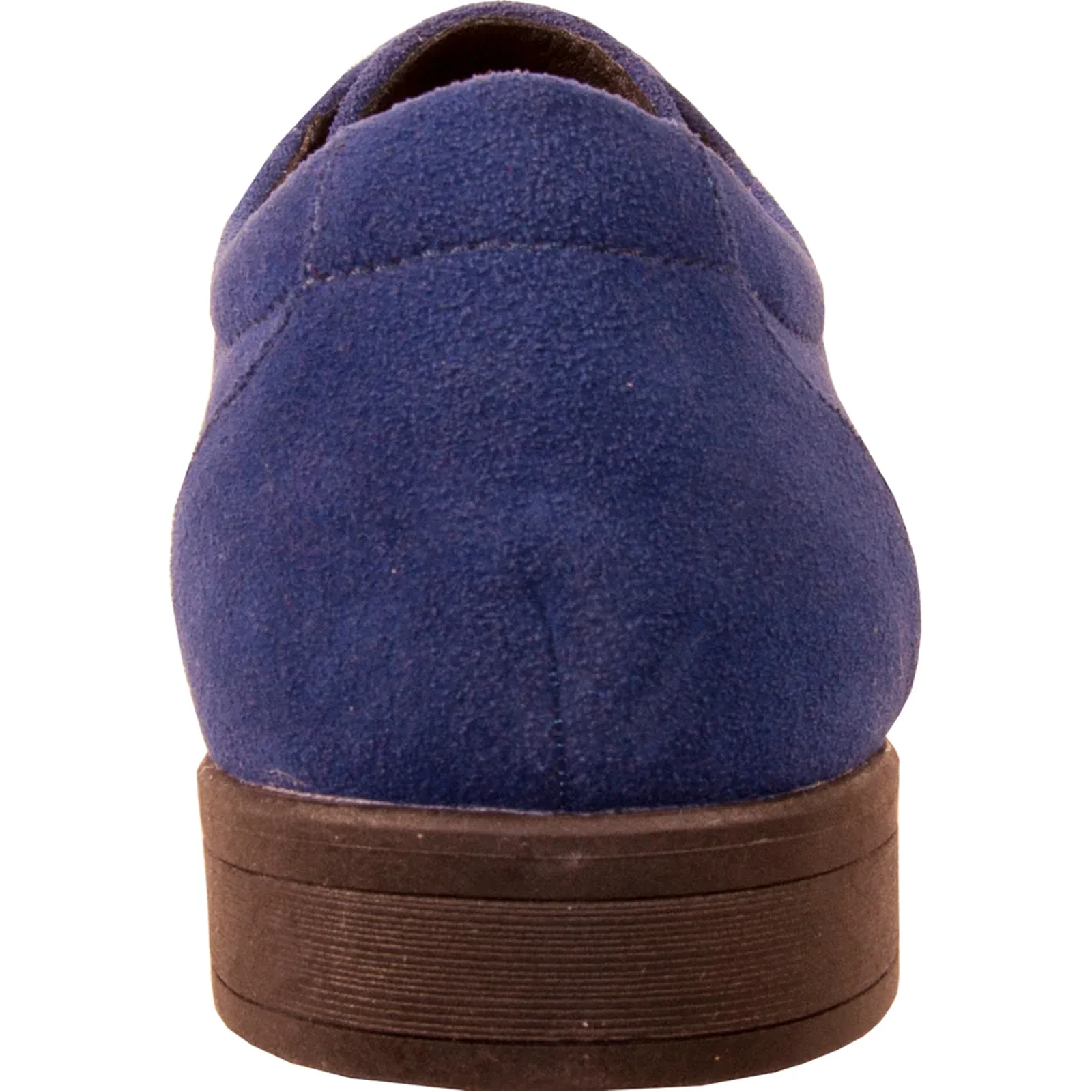 Mens Formal Suede Style Wedding & Prom Cap Toe Dress Shoe in Royal Blue - Image 5