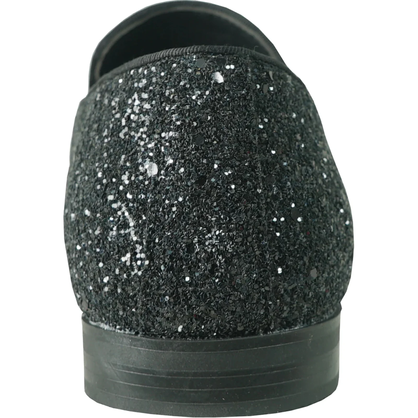 Mens Modern Glitter Sequin Prom Tuxedo Buckle Loafer in Black - Image 5