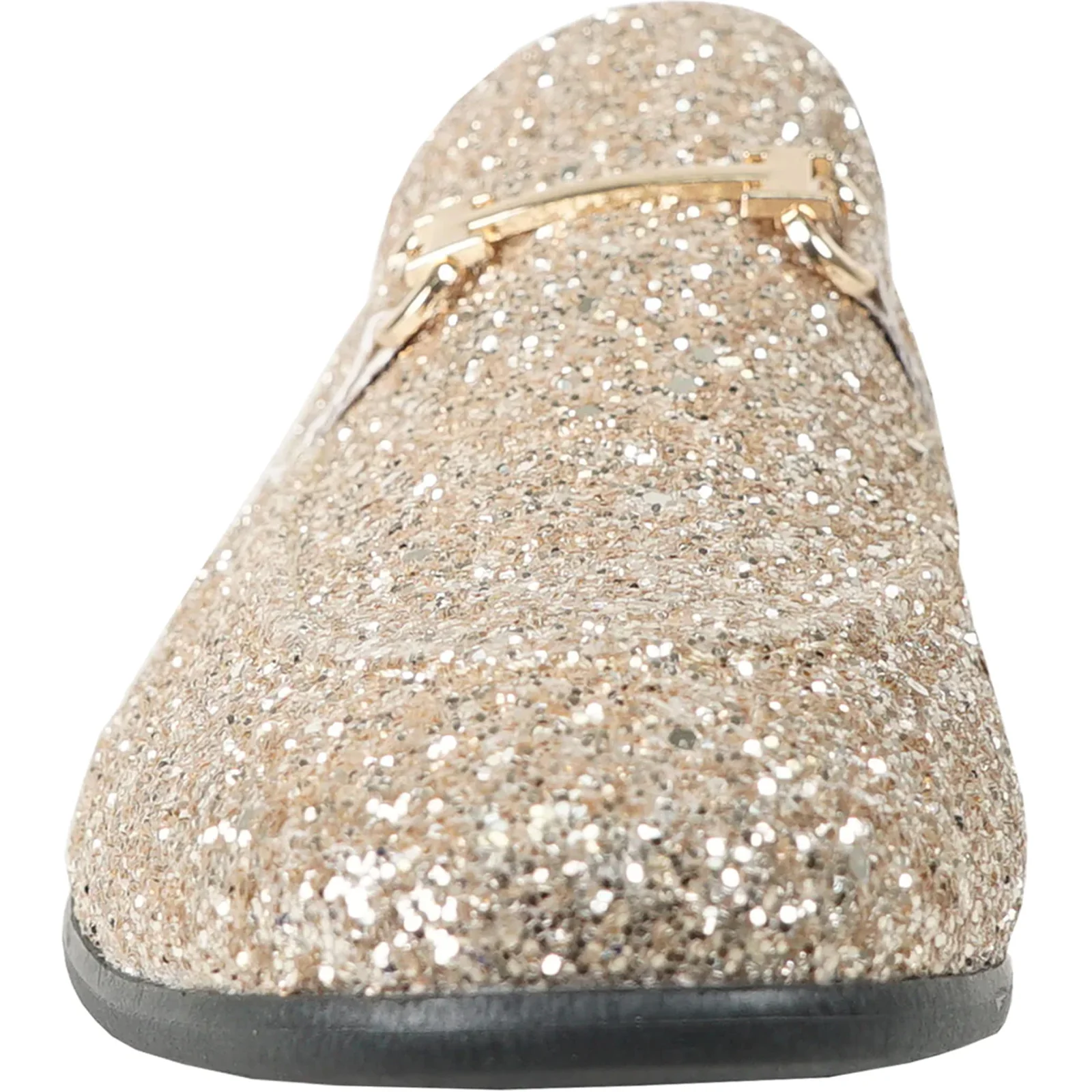 Mens Modern Glitter Sequin Prom Tuxedo Buckle Loafer in Gold - Image 4