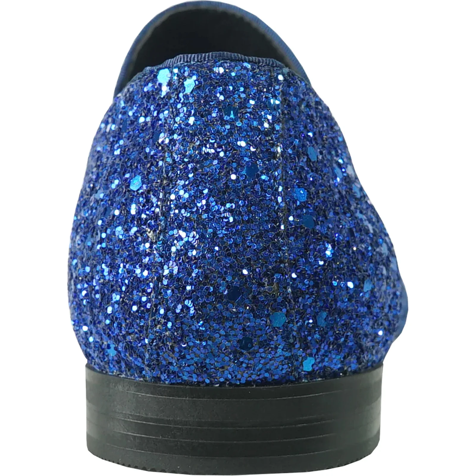 Mens Modern Glitter Sequin Prom Tuxedo Buckle Loafer in Royal Blue - Image 5