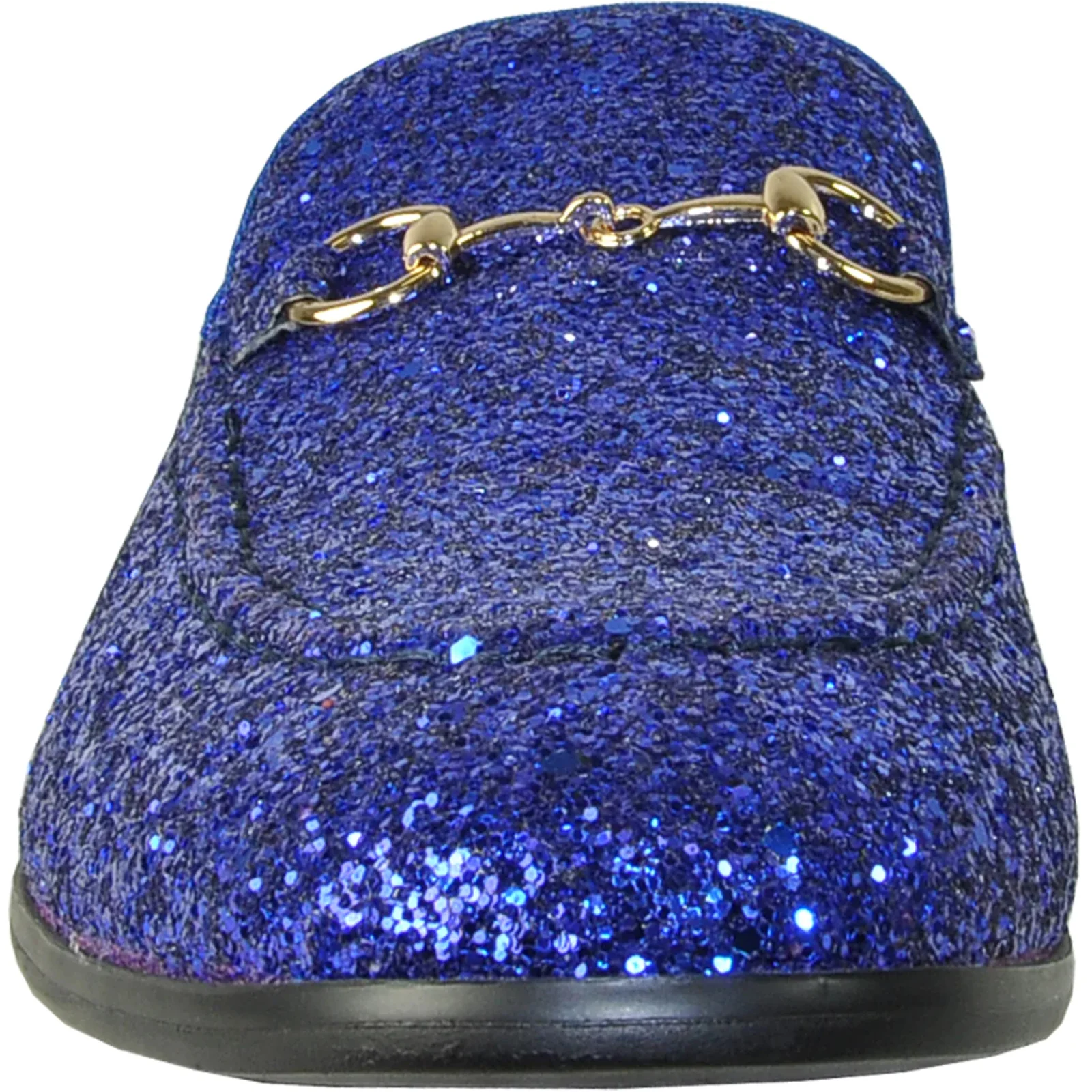 Mens Modern Glitter Sequin Prom Tuxedo Loafer in Royal Blue - Image 4