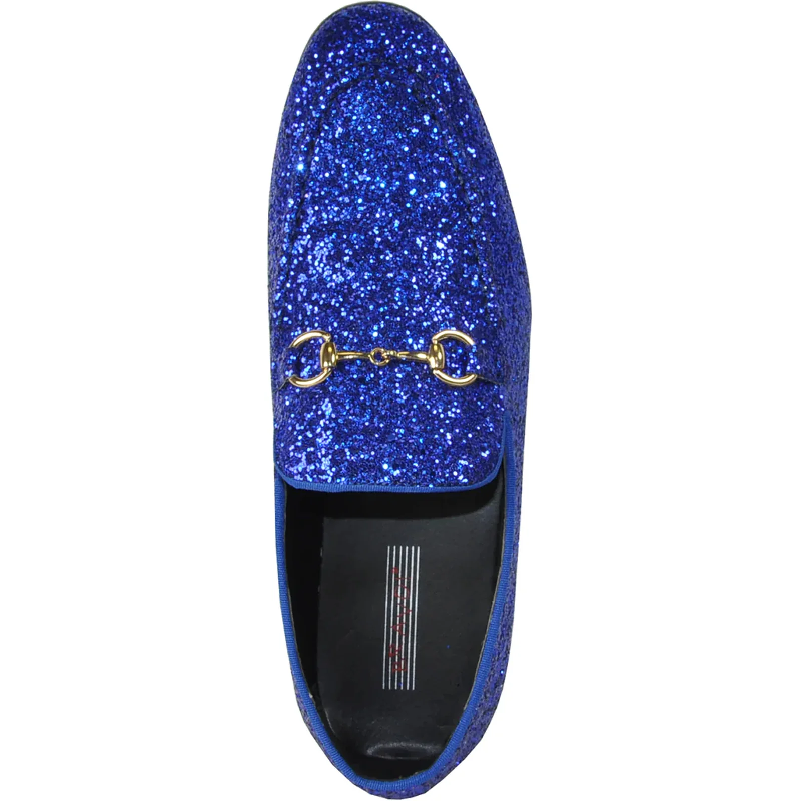 Mens Modern Glitter Sequin Prom Tuxedo Loafer in Royal Blue - Image 6
