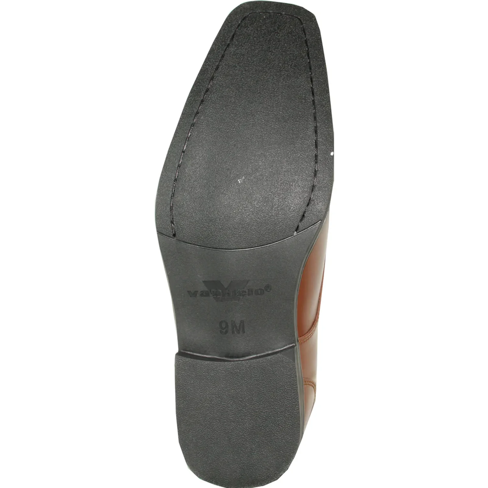 Mens Modern Pointy Square Toe Oxford Dress Shoe in Cognac - Image 7