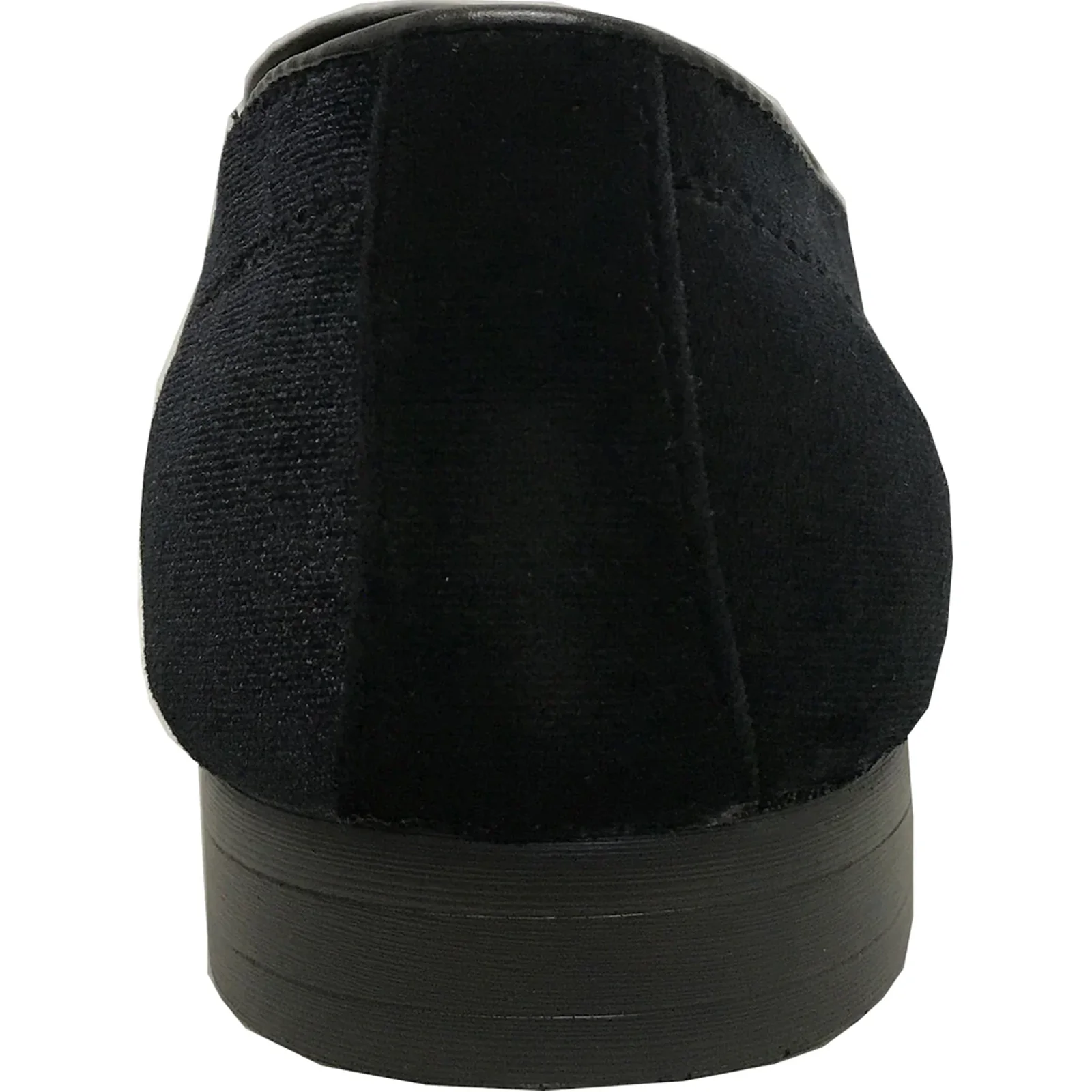 Mens Modern Slip On Velvet Tuxedo Loafer in Black - Image 5
