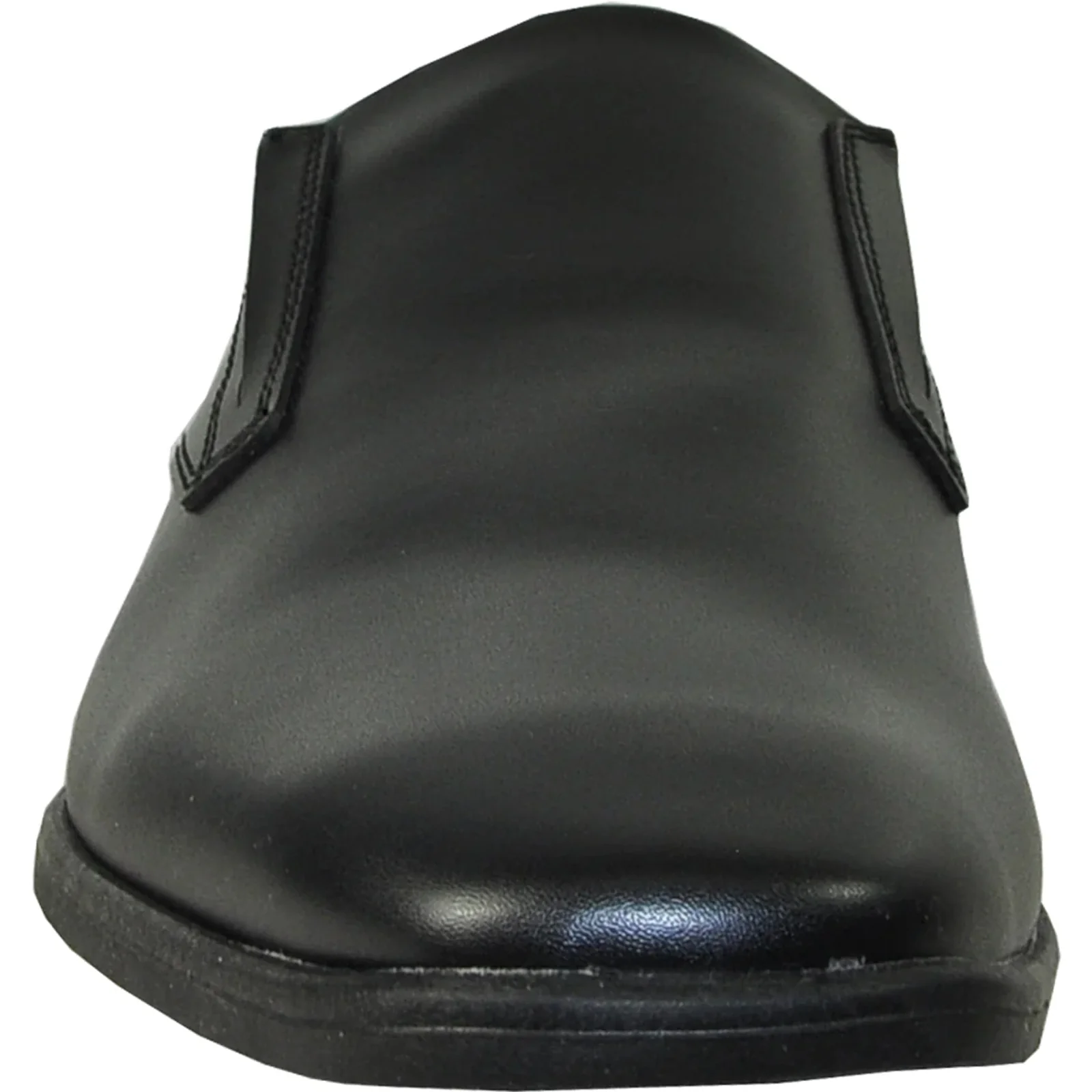 Mens Plain Pointy Square Toe Dress Loafter in Black - Image 4