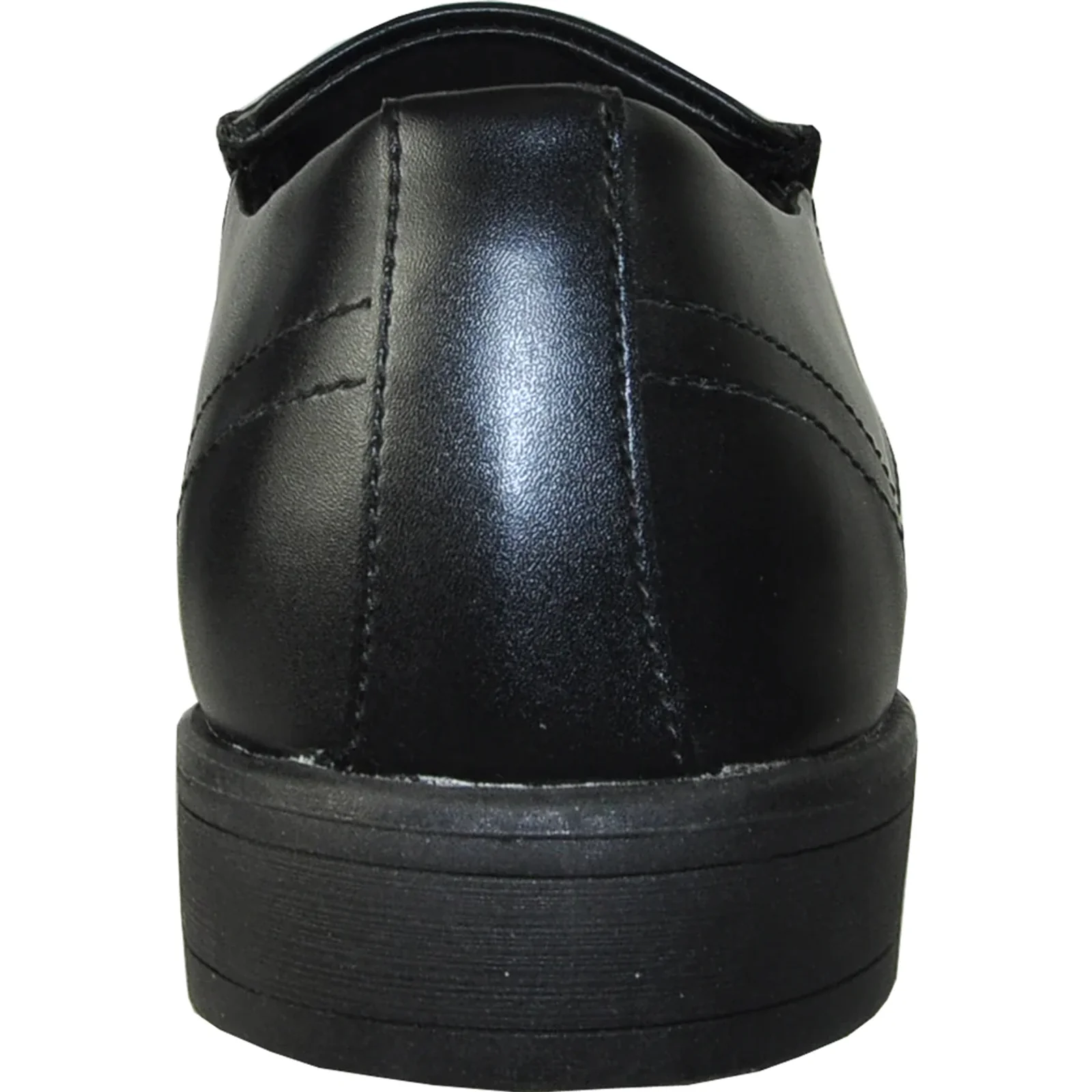 Mens Plain Pointy Square Toe Dress Loafter in Black - Image 5