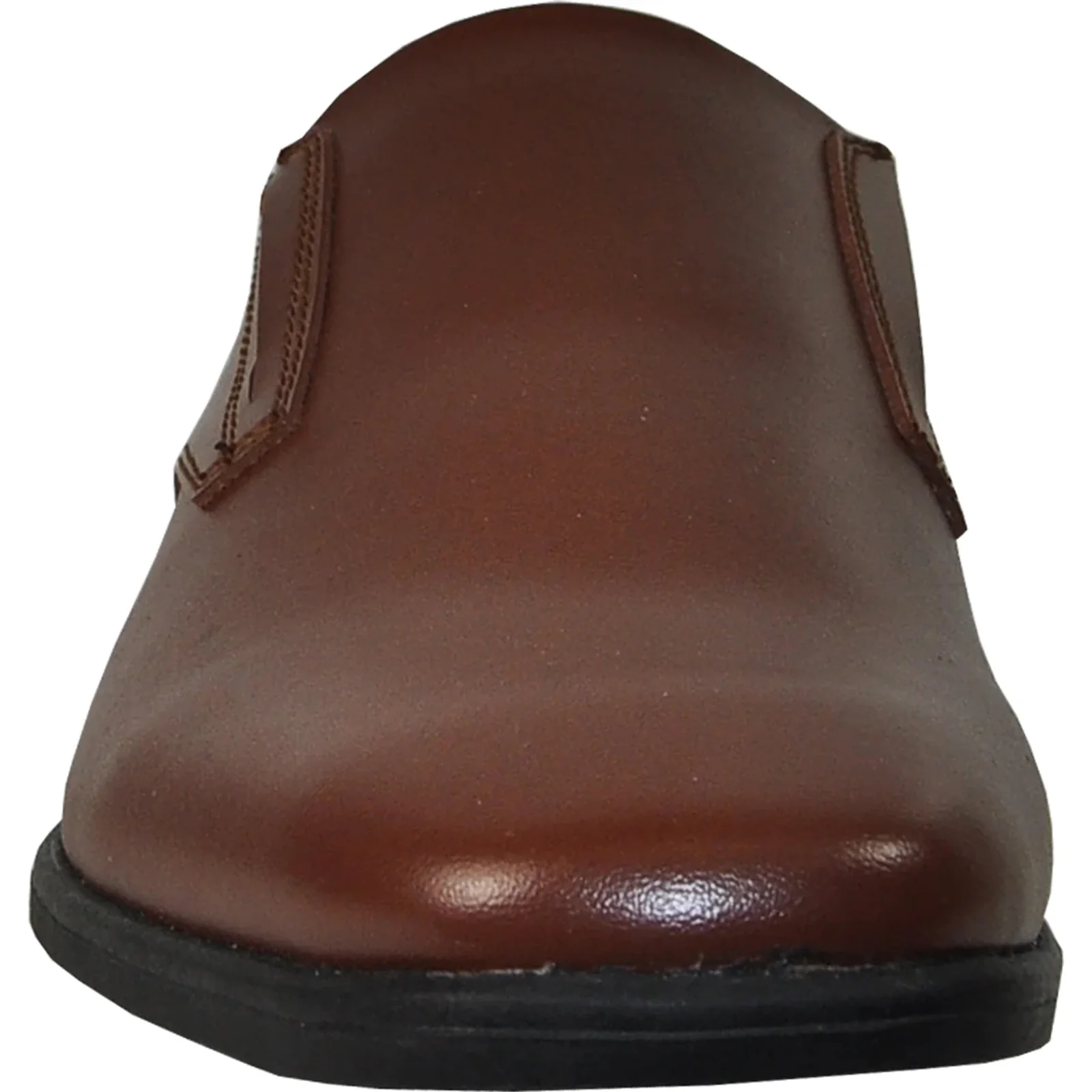 Mens Plain Pointy Square Toe Dress Loafter in Brown - Image 4