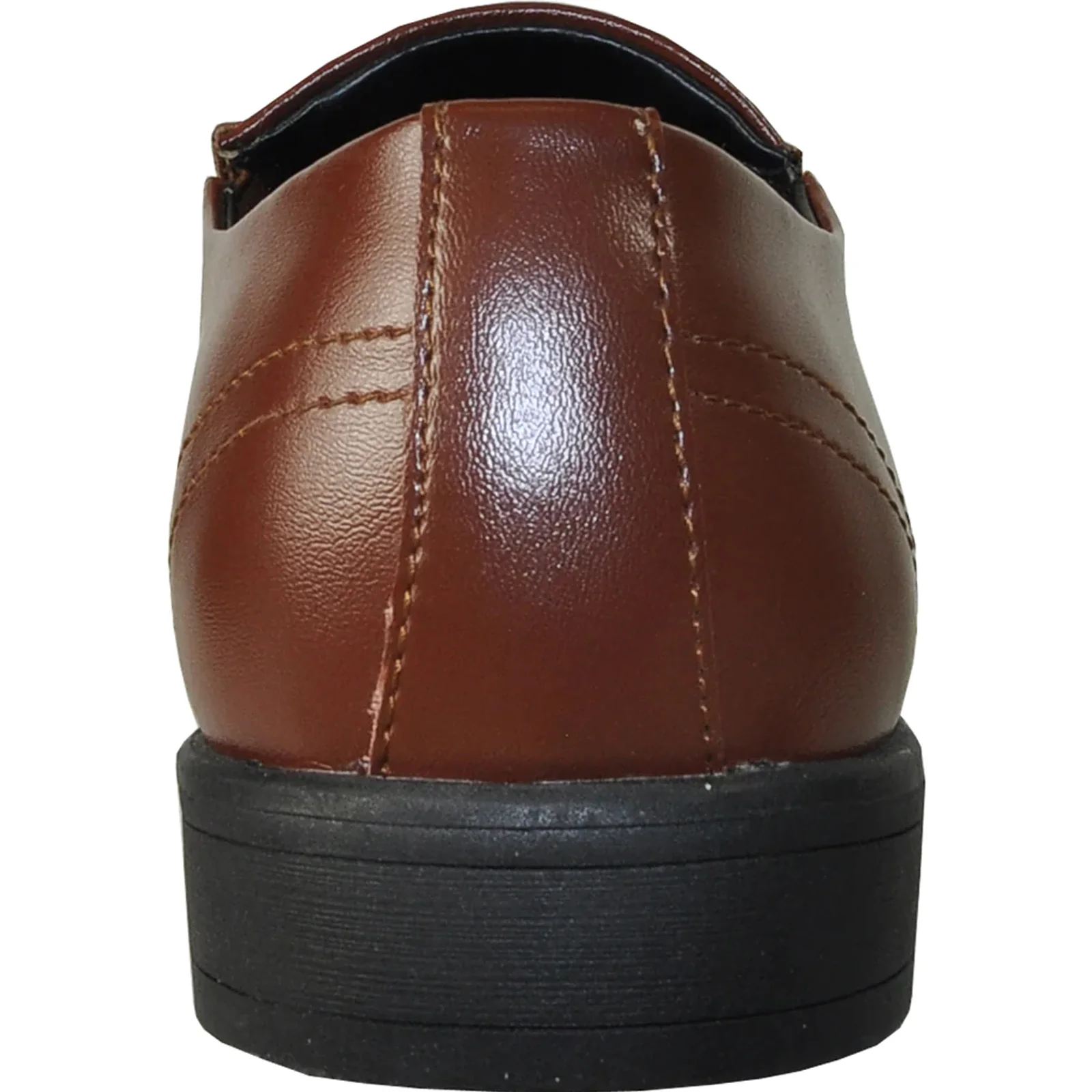 Mens Plain Pointy Square Toe Dress Loafter in Brown - Image 5