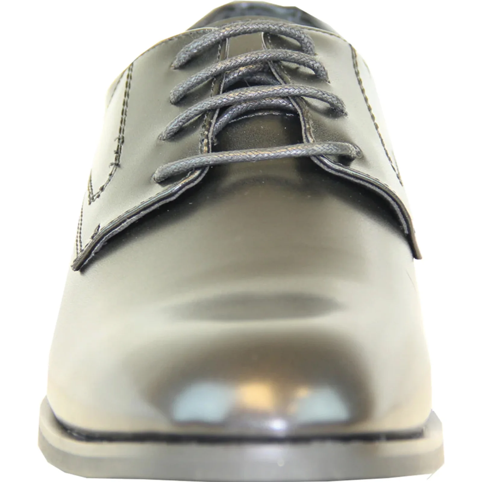 Mens Plain Round Toe Oxford Dress Shoe in Black - Image 4