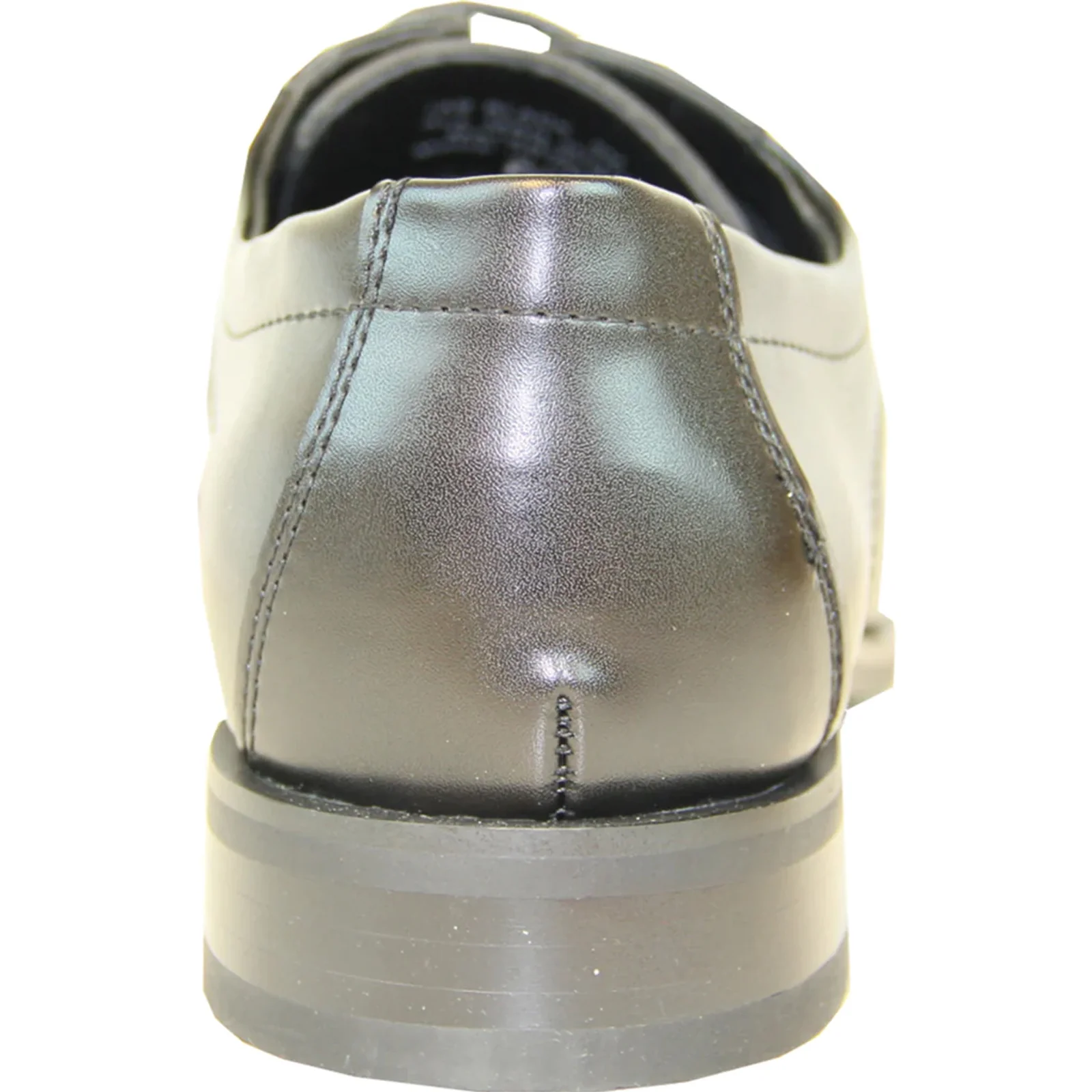 Mens Plain Round Toe Oxford Dress Shoe in Black - Image 5