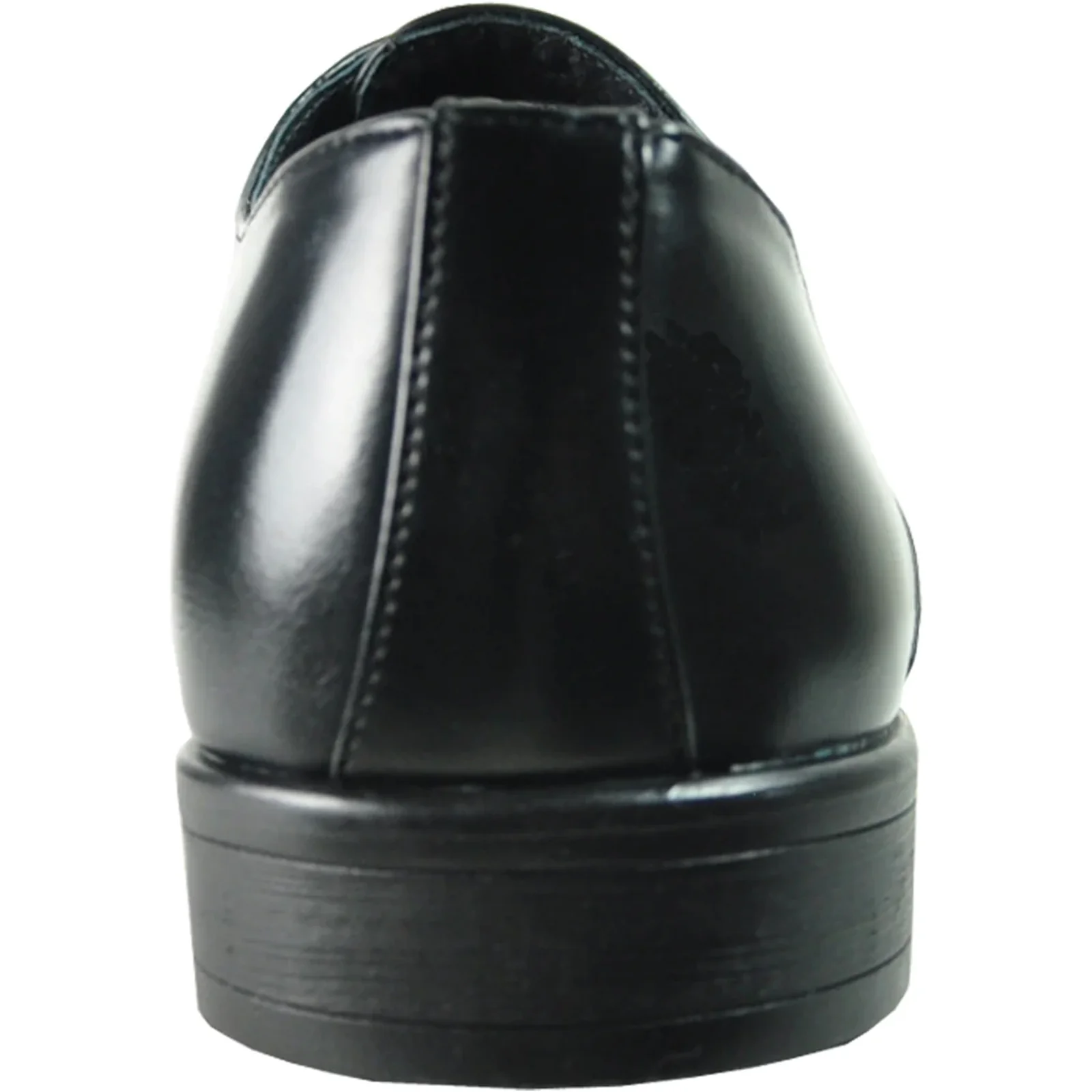 Mens Pointed Plain Toe Oxford Dress Shoe in Black - Image 5