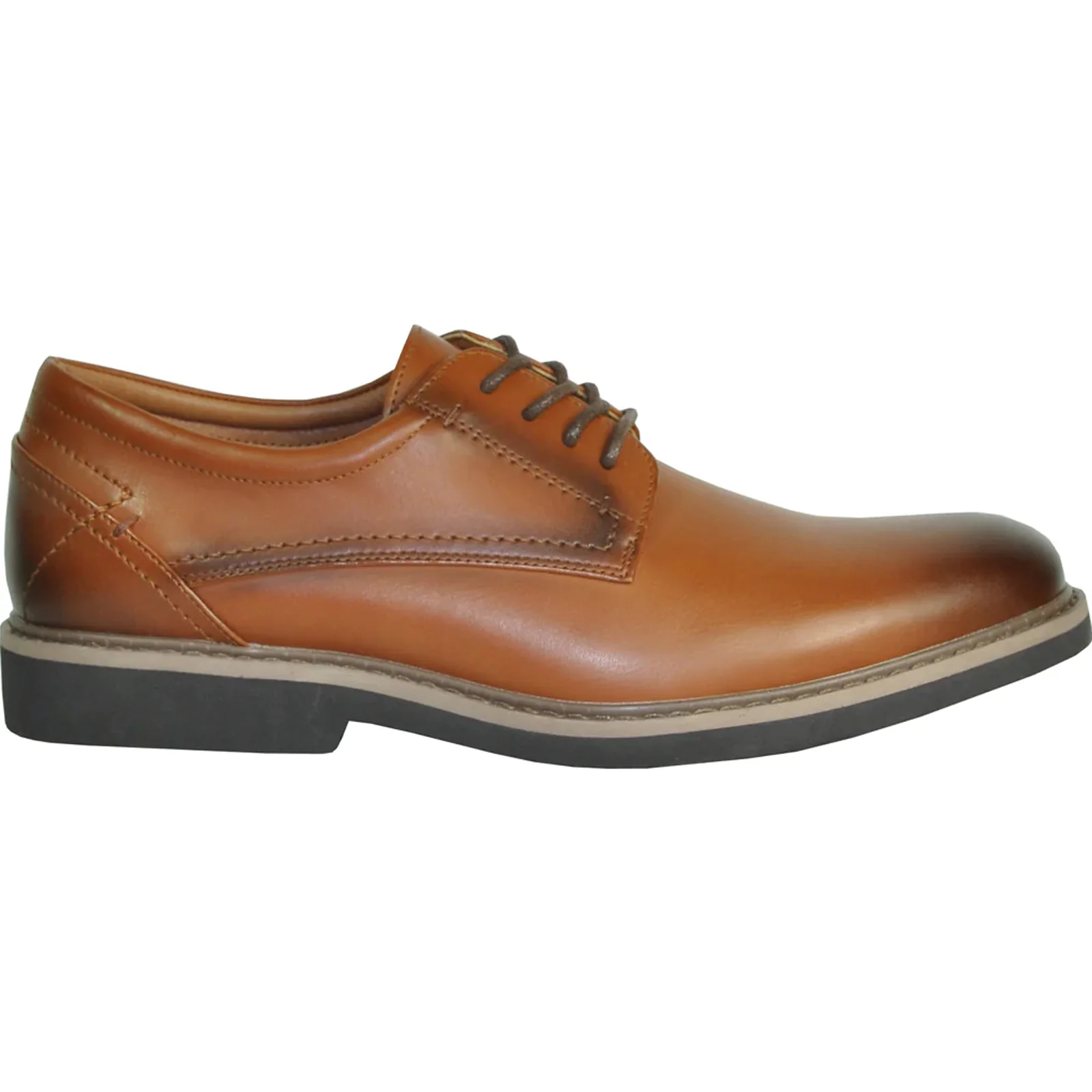 Mens Relaxed Oxford Dress Shoe in Antique Cognac Brown - Image 2