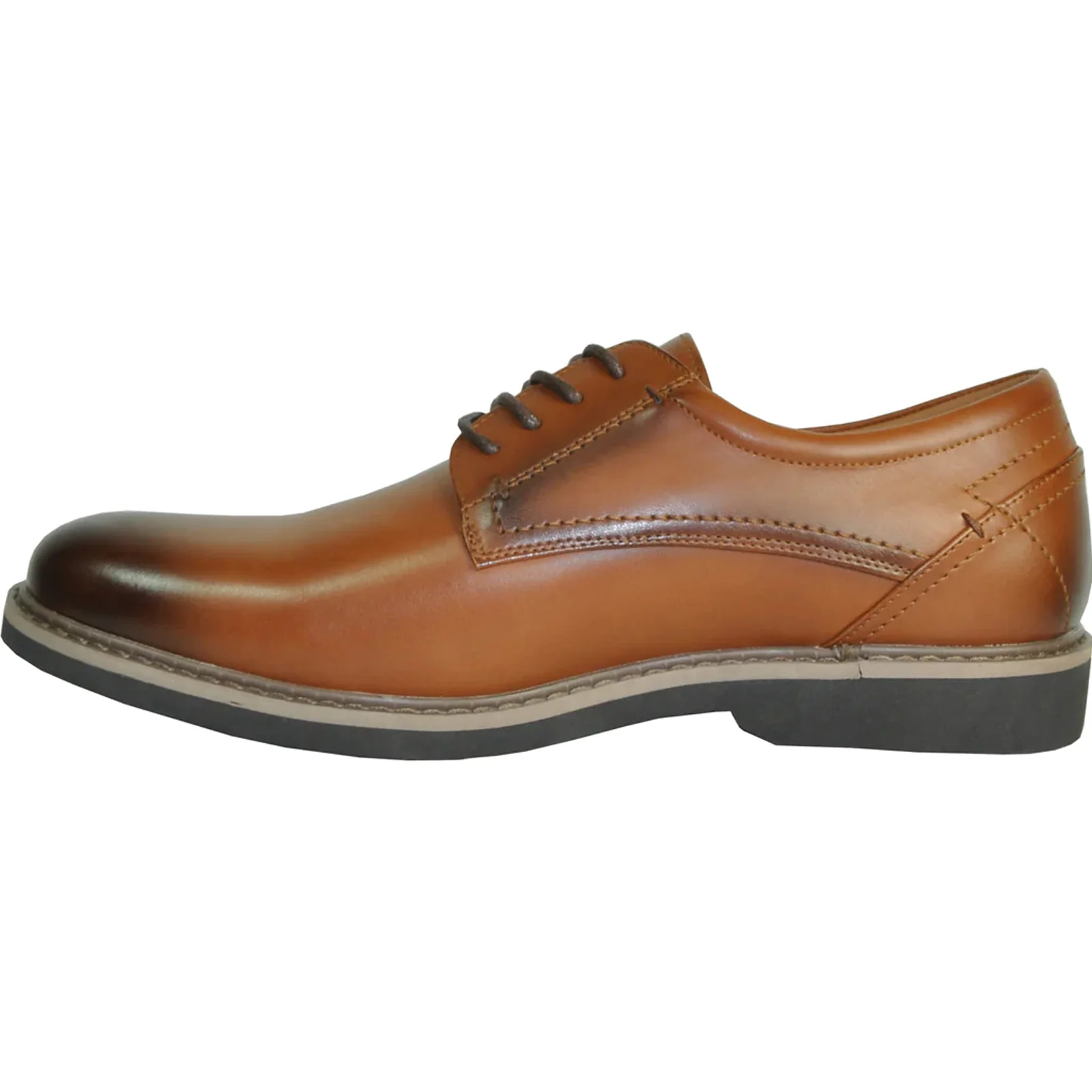 Mens Relaxed Oxford Dress Shoe in Antique Cognac Brown - Image 3