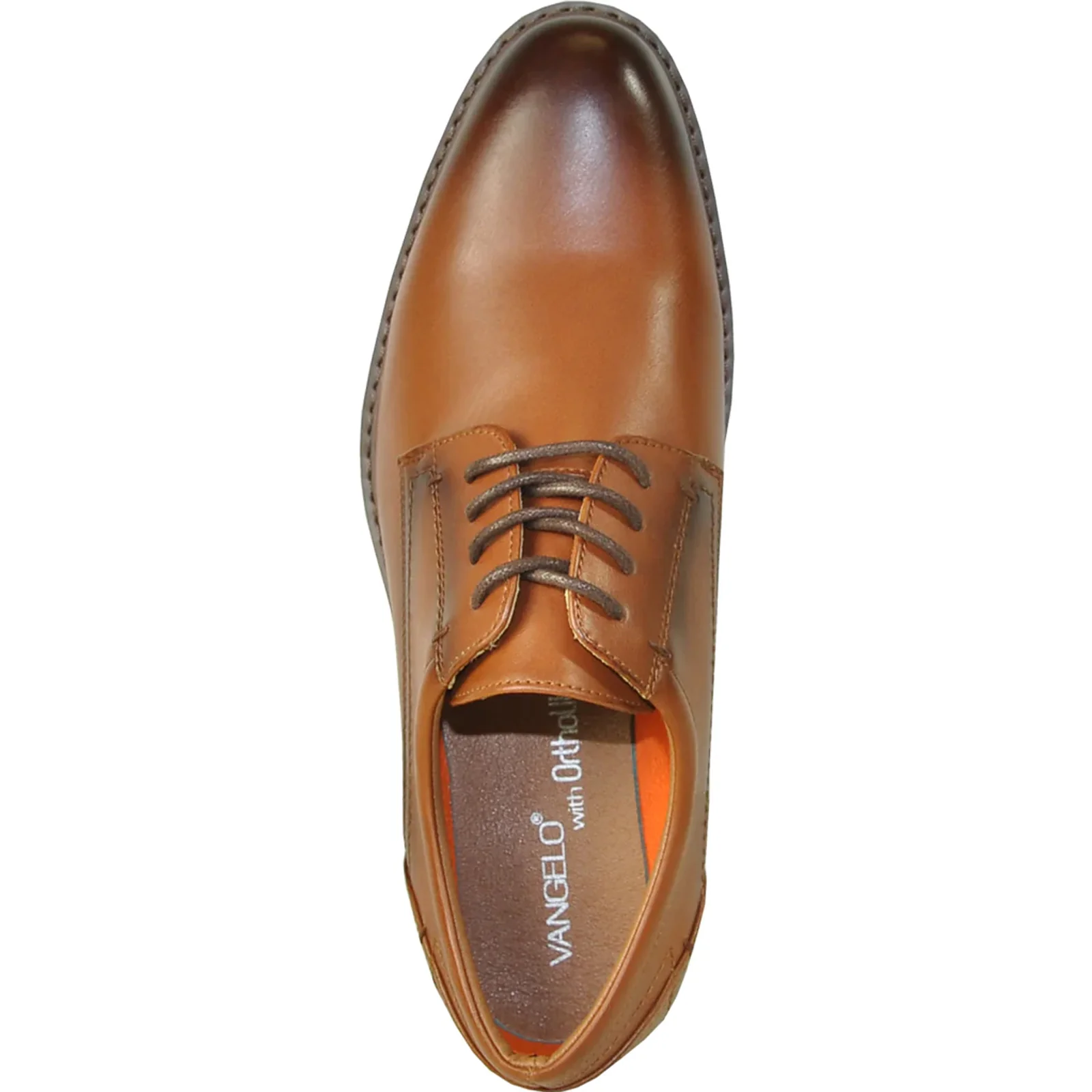 Mens Relaxed Oxford Dress Shoe in Antique Cognac Brown - Image 6
