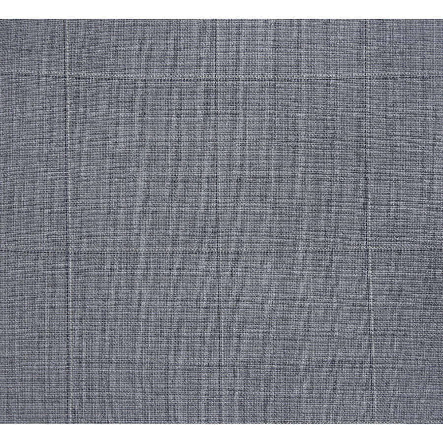 Mens Slim Fit Two Button Hack Pocket Suit in Light Grey Windowpane Plaid - Image 6