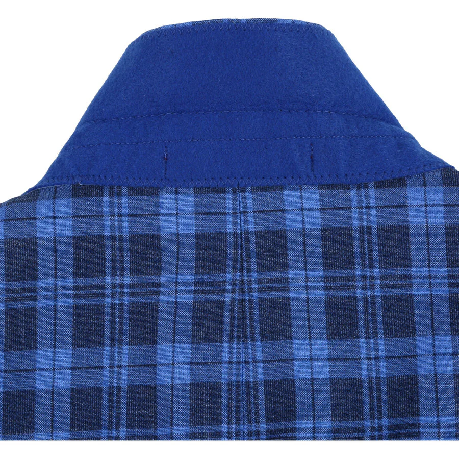 Mens Slim Fit Two Button Sport Coat Blazer in Royal & Navy Blue Windowpane Plaid - Image 4