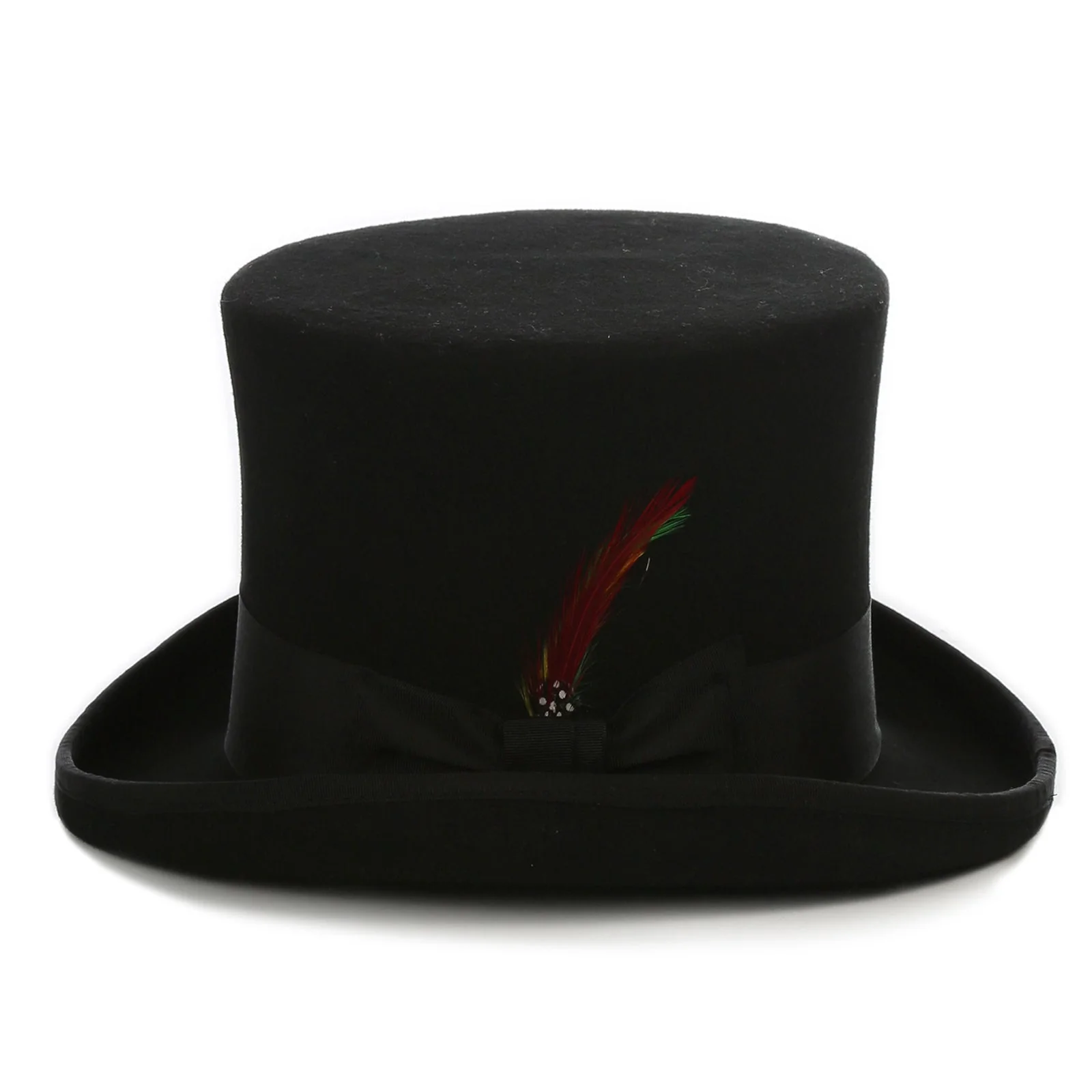 Men's Tall 100% Wool Dress Top Hat in Black - Image 3