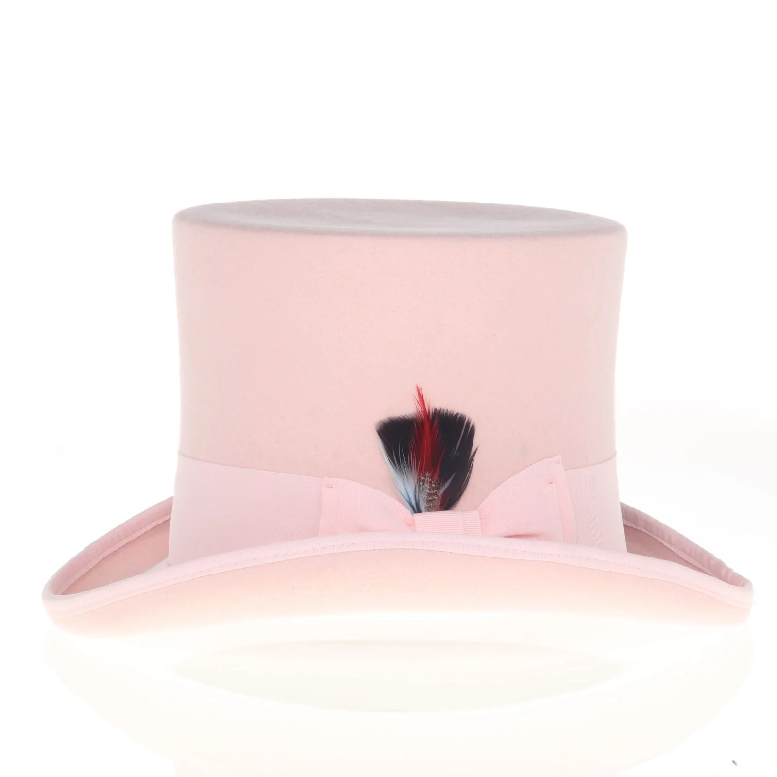 Men's Tall 100% Wool Dress Top Hat in Pink - Image 3