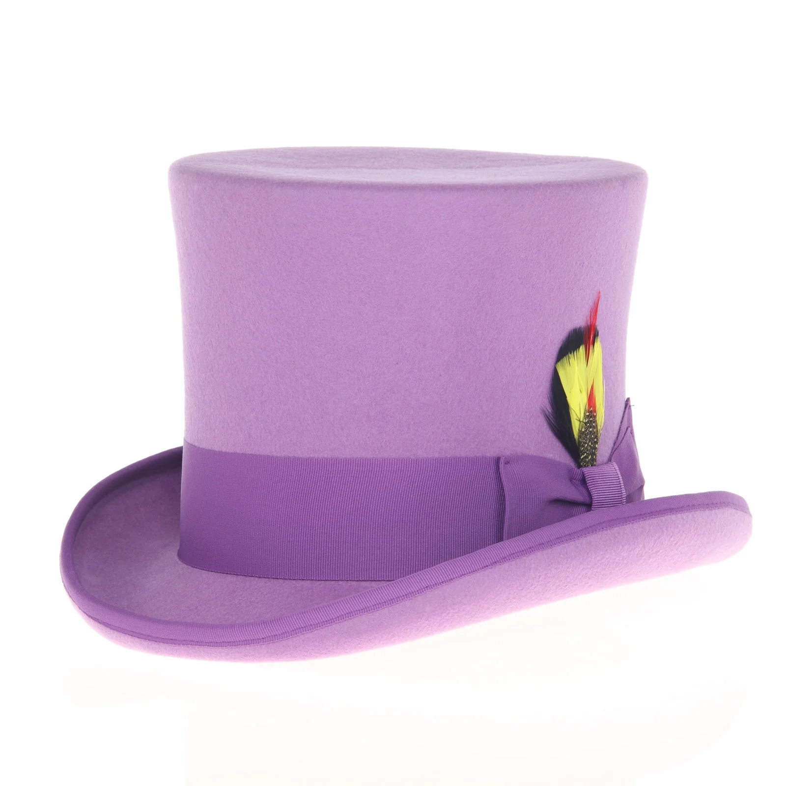 Men's Tall 100% Wool Dress Top Hat in Purple - Image 2