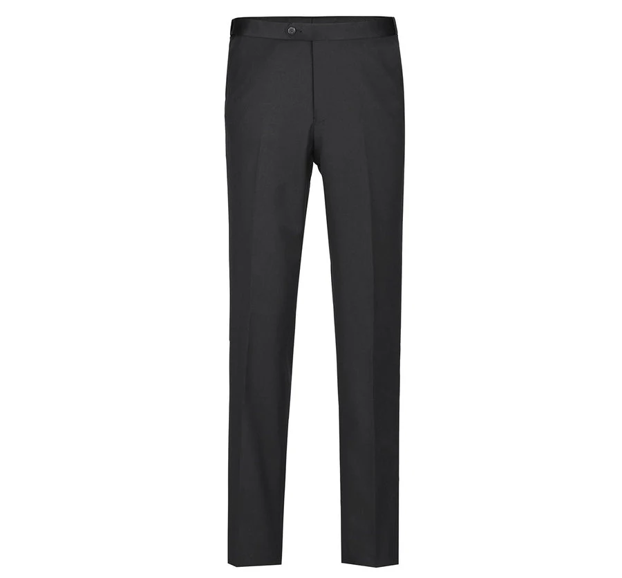 Mens Traditional Two Button Slim Fit Notch Tuxedo in Black - Image 5