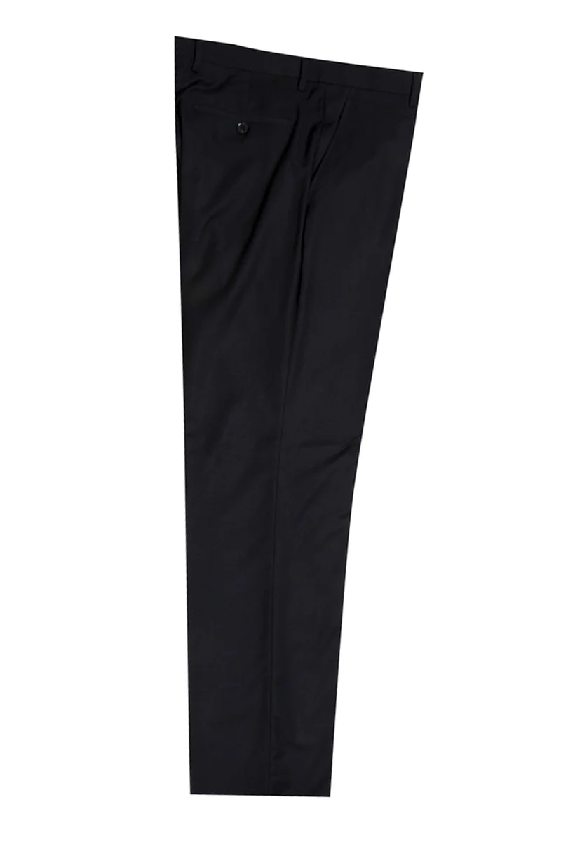 Men's Two Button Vested Stacy Adams Basic Suit in Black - Image 3