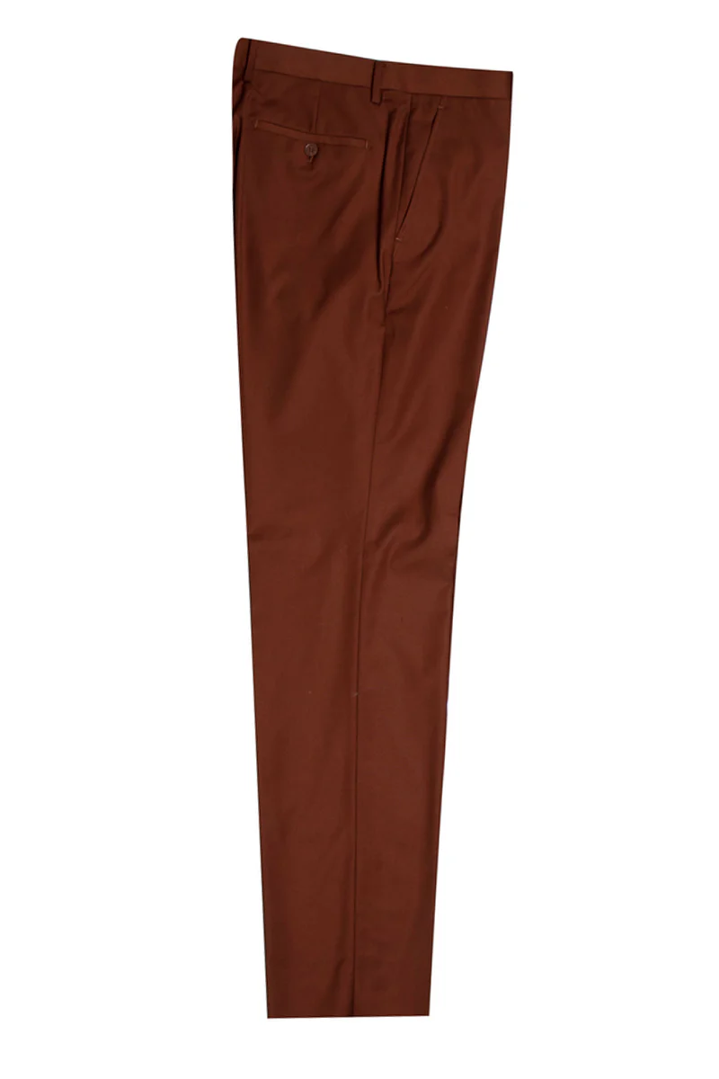 Men's Two Button Vested Stacy Adams Basic Suit in Brown Rust - Image 4