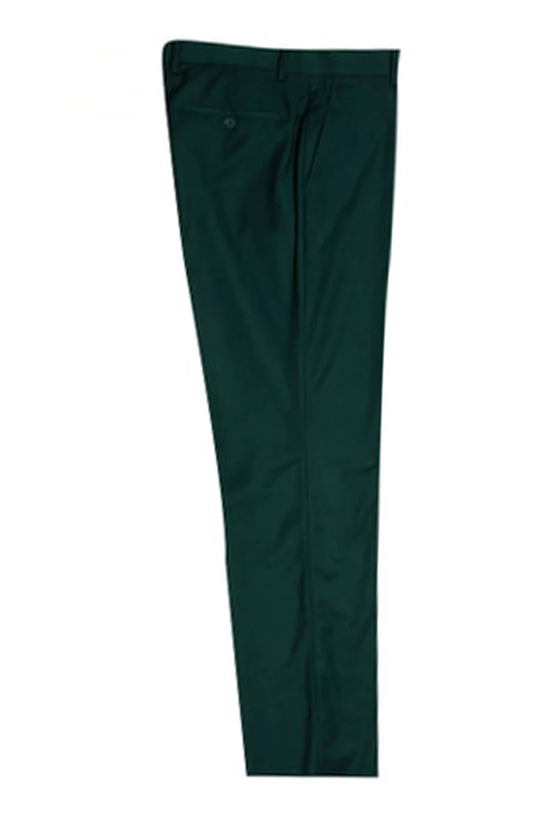 Men's Two Button Vested Stacy Adams Basic Suit in Hunter Green - Image 4