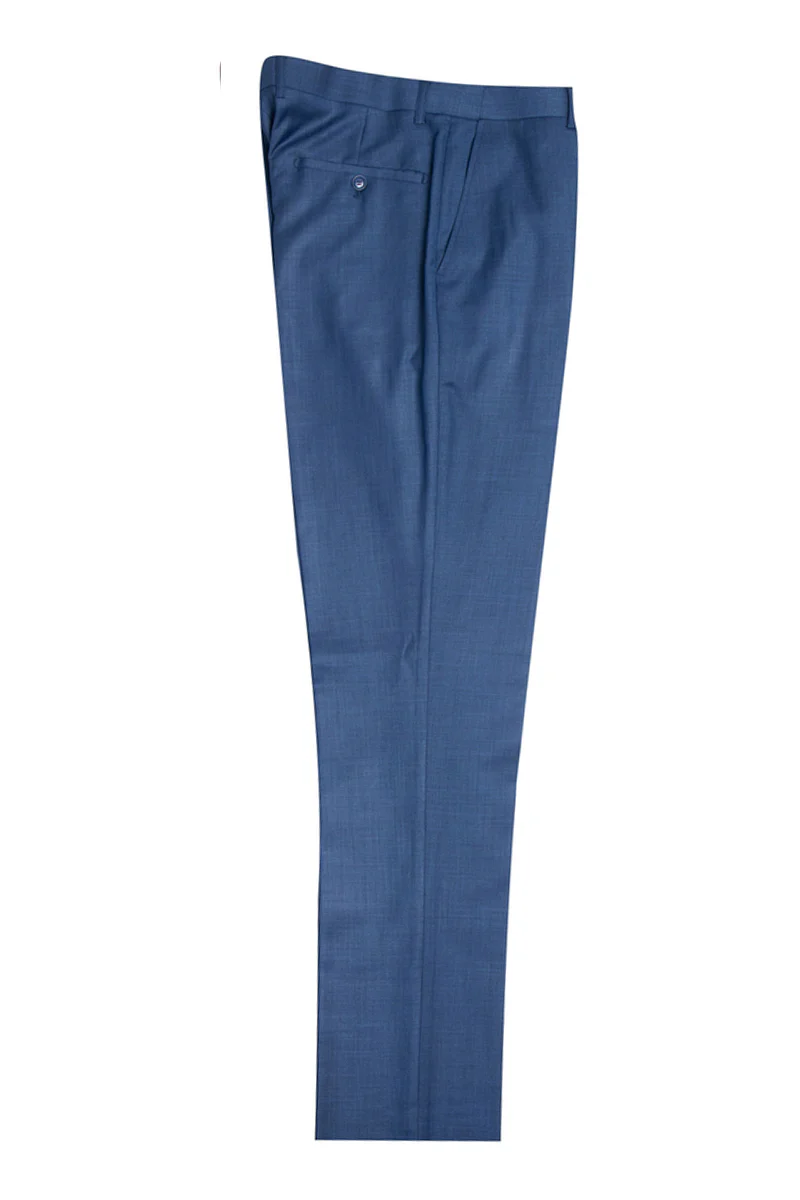 Men's Two Button Vested Stacy Adams Sharkskin Suit in Blue - Image 2