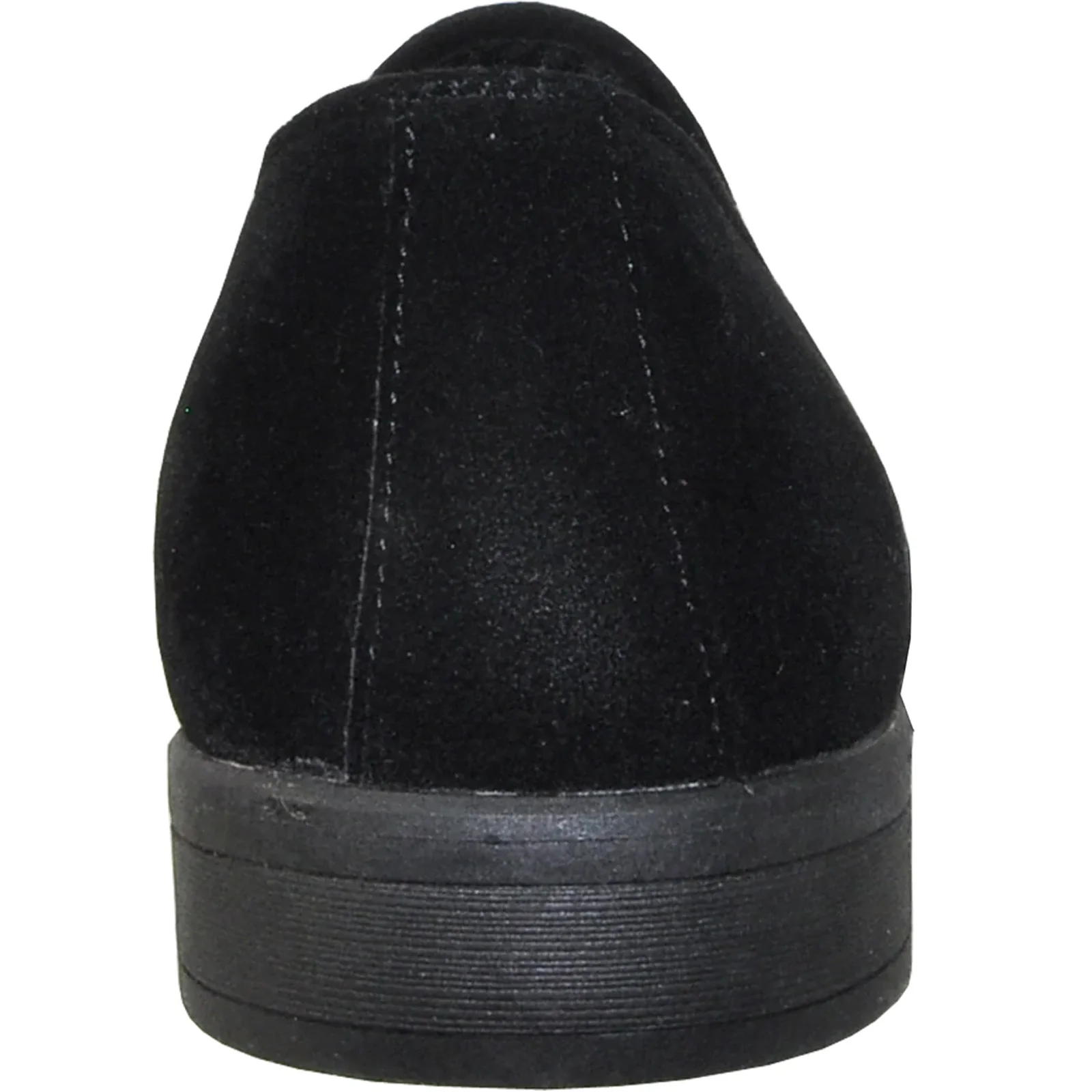 Mens Vegan Suede Wedding & Prom Slip On Loafer Dress Shoe in Black - Image 5