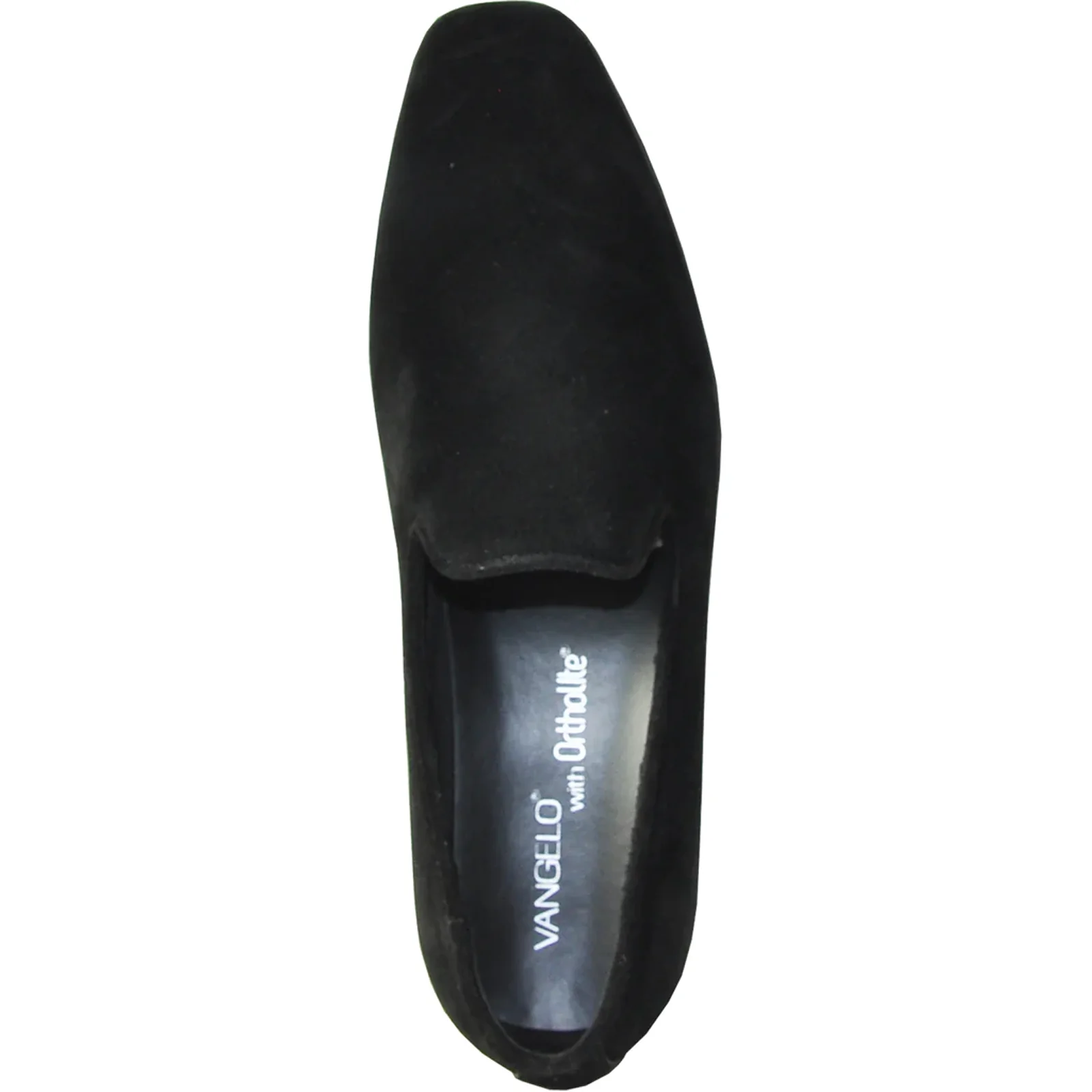 Mens Vegan Suede Wedding & Prom Slip On Loafer Dress Shoe in Black - Image 6