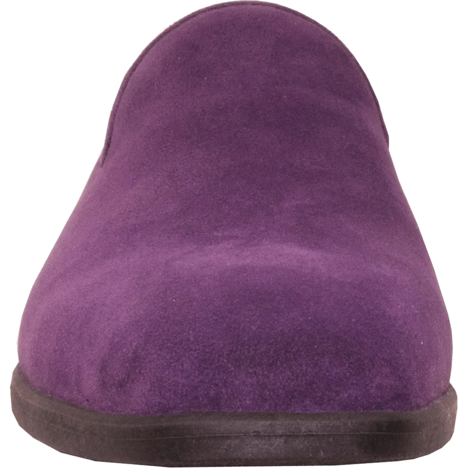 Mens Vegan Suede Wedding & Prom Slip On Loafer Dress Shoe in Purple - Image 4