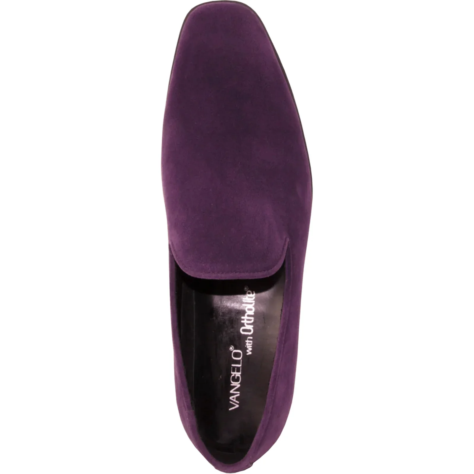 Mens Vegan Suede Wedding & Prom Slip On Loafer Dress Shoe in Purple - Image 6