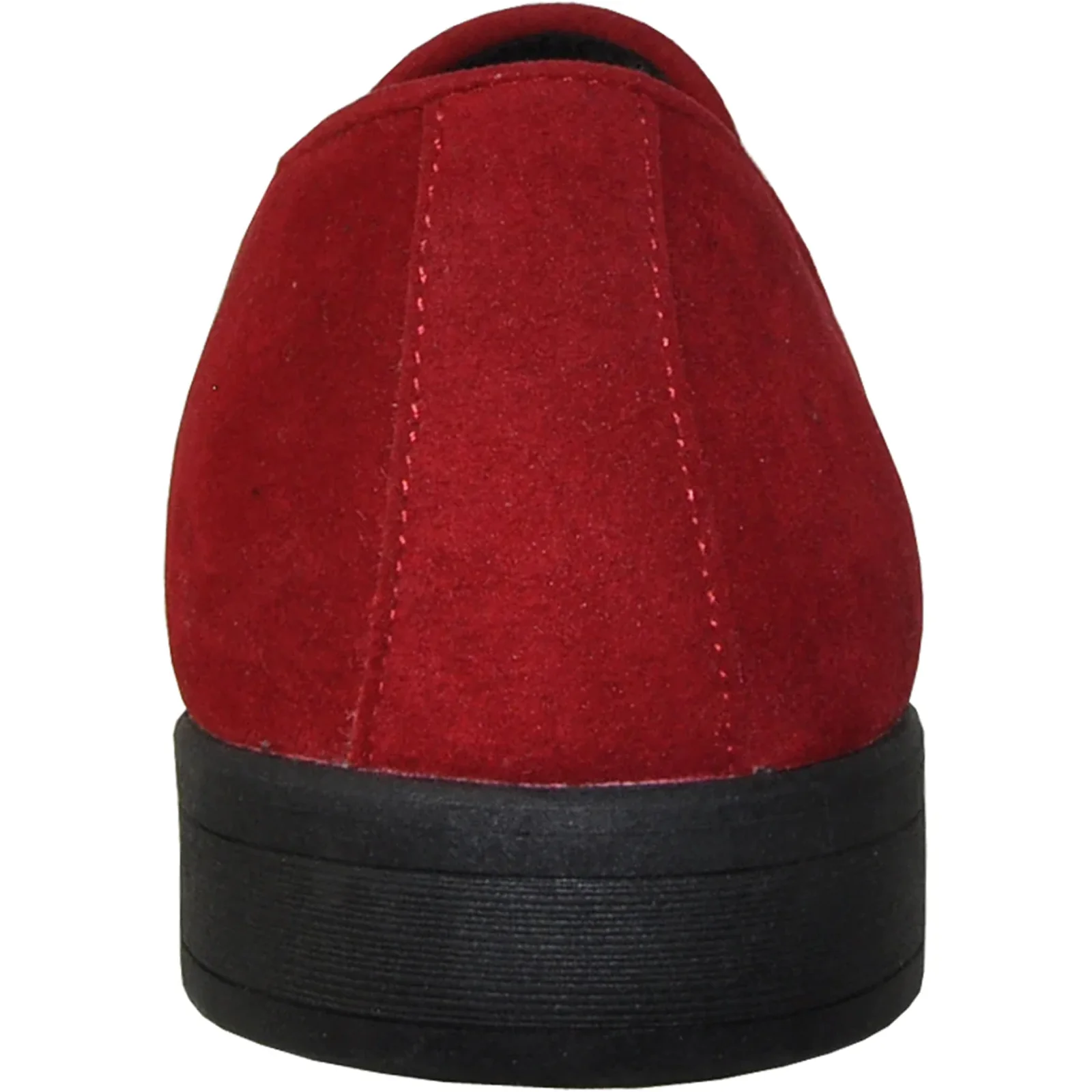 Mens Vegan Suede Wedding & Prom Slip On Loafer Dress Shoe in Red - Image 5