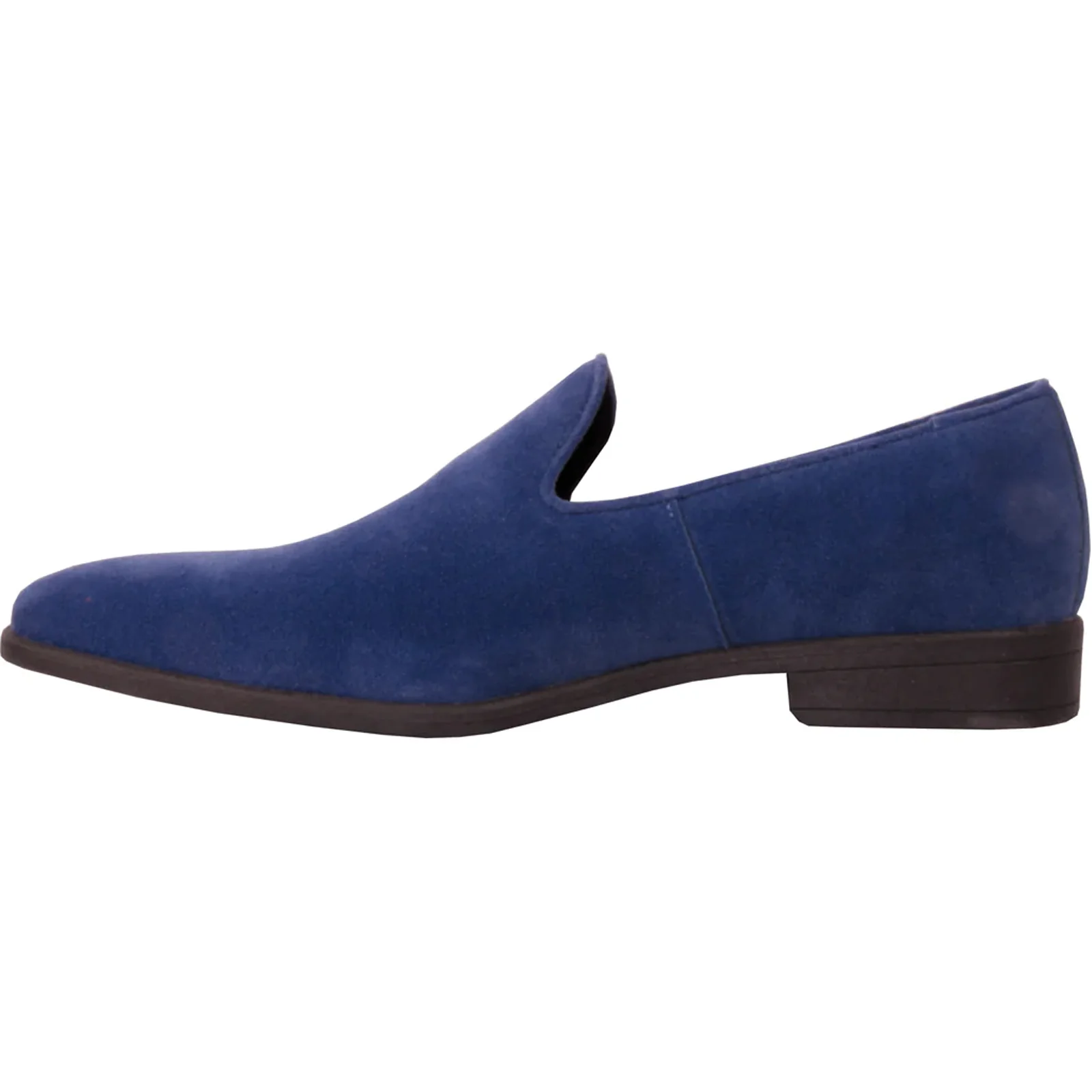 Mens Vegan Suede Wedding & Prom Slip On Loafer Dress Shoe in Royal Blue - Image 3
