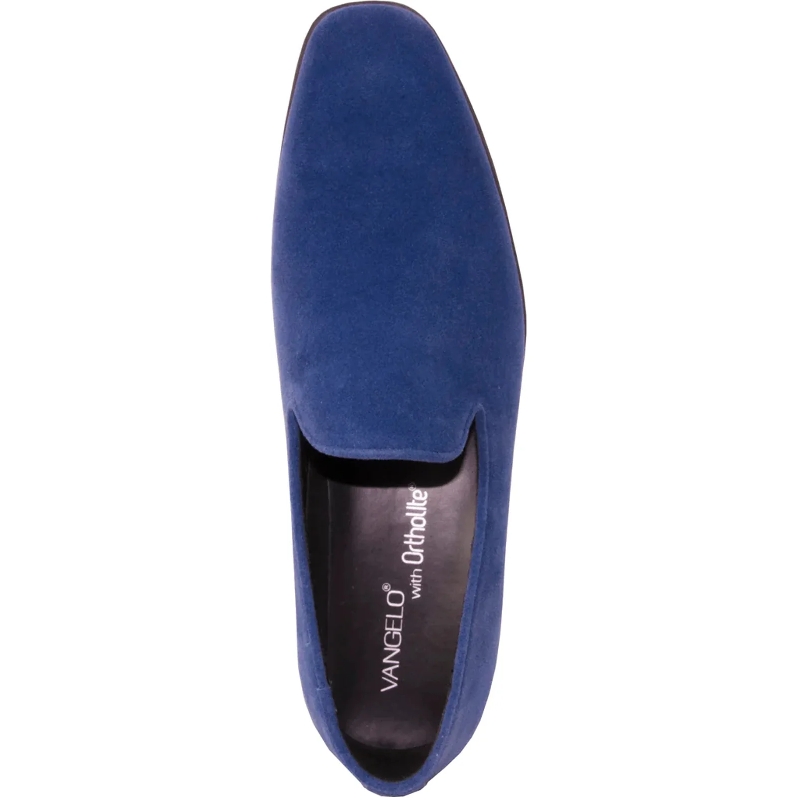 Mens Vegan Suede Wedding & Prom Slip On Loafer Dress Shoe in Royal Blue - Image 6