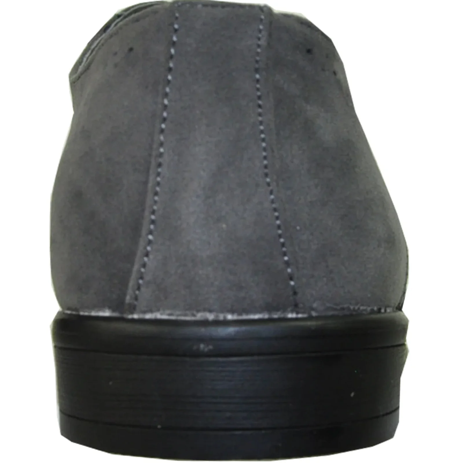 Mens Vegan Suede Wedding & Prom Wingtip Lace Up Dress Shoe in Grey - Image 5