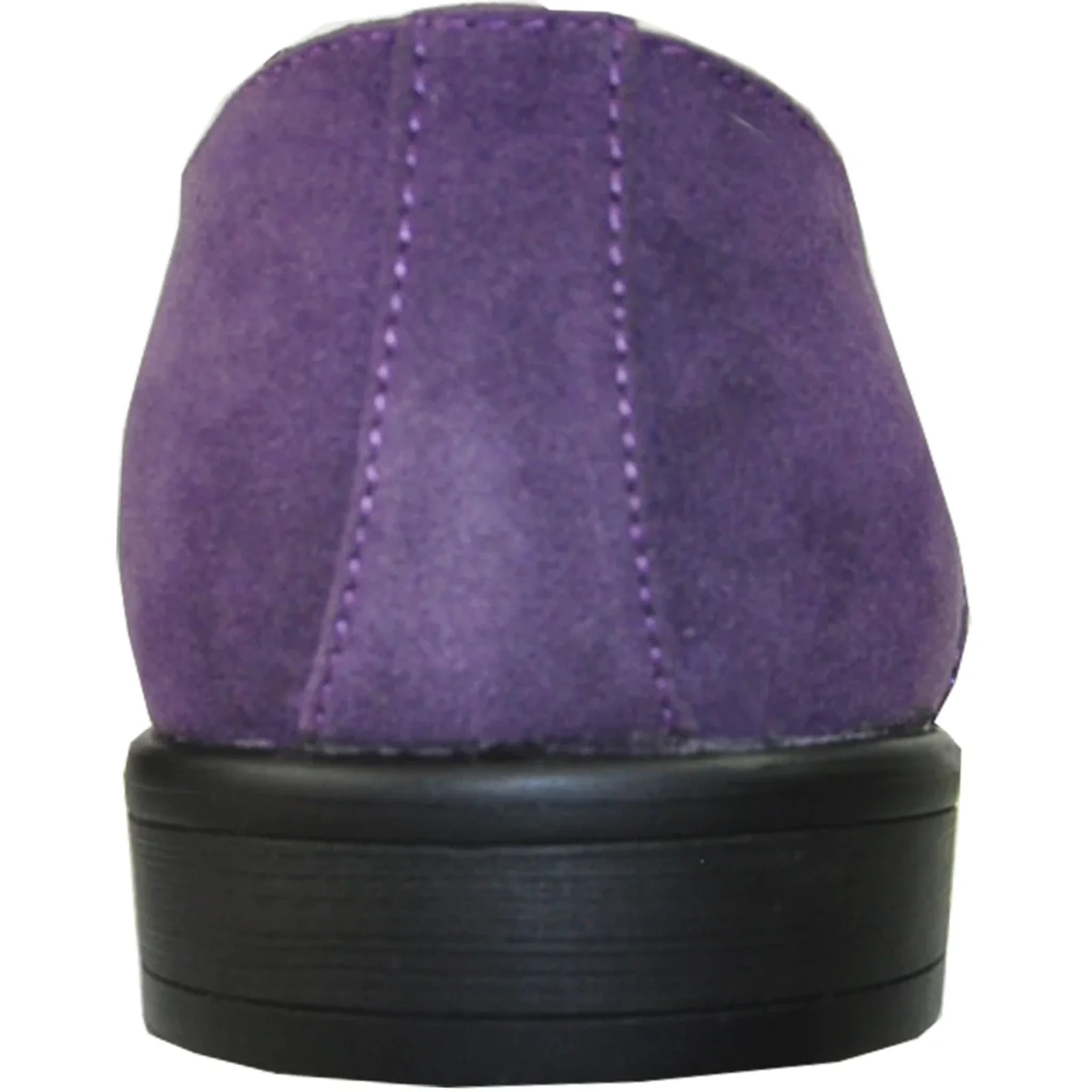 Mens Vegan Suede Wedding & Prom Wingtip Lace Up Dress Shoe in Purple - Image 5