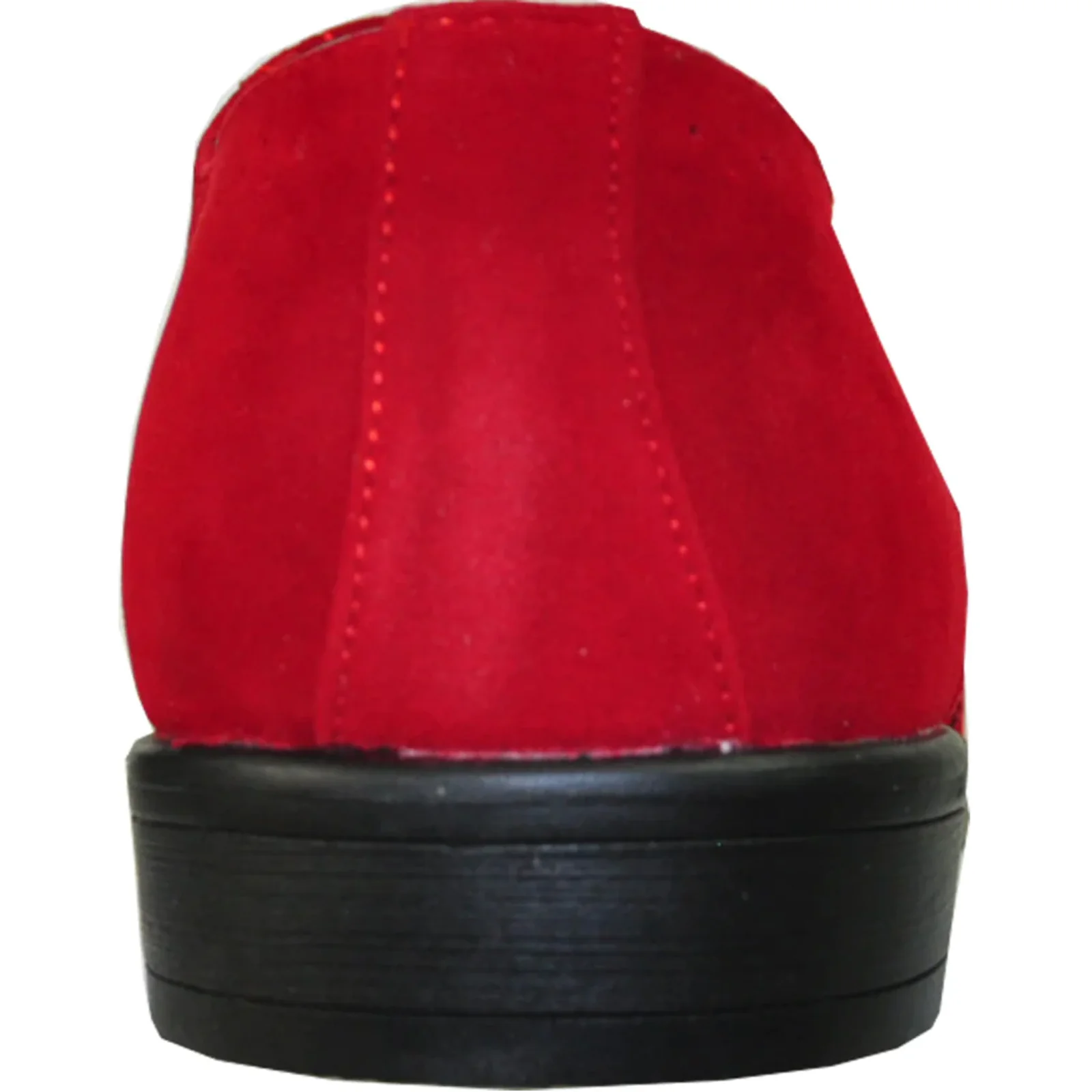 Mens Vegan Suede Wedding & Prom Wingtip Lace Up Dress Shoe in Red - Image 5