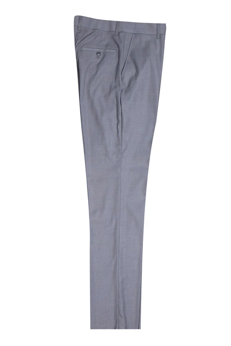 Men's Vested One Button Peak Lapel Stacy Adams Suit in Light Grey - Image 3